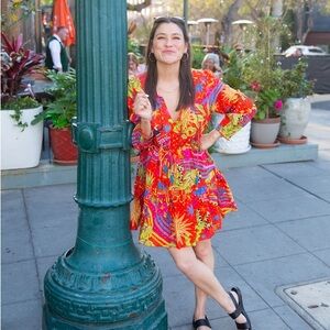 Farm Rio Magic Forest mini dress S